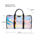 PVC Travel Bag Fashion Rolling Shoulder Storage Bag
